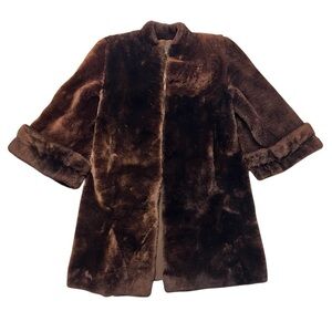 Vintage Mahogany Brown Mink Fur Coat Albrecht Furs
